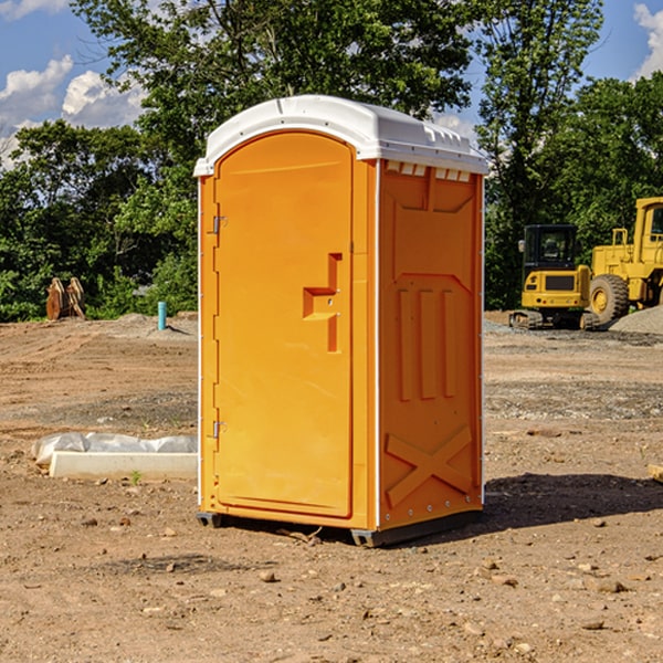 how often are the portable restrooms cleaned and serviced during a rental period in Millhousen Indiana